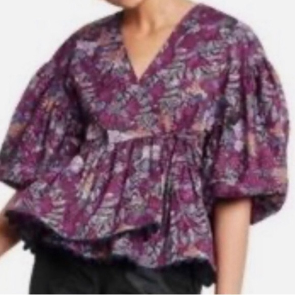 Kika Vargas Tops - KIKA vargas floral wrap blouse